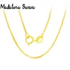 Correntes Madalena Sarara Au750 Pure 18k Yellow Gold Chain Chain Colar Women 18 "2,34g