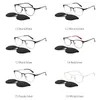 Lunettes de soleil Frames Kansept 2 en 1 Clip polarisé aimant sur des verres Femmes Métal Myopie Optical Myopie Prescription Eyeglass pour DP33104