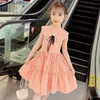 Girl's Dresses 2024 Summer Girls Party Dress 10 To 12 Years 11 Clothes 10 Children 9 Student Fashion Dresses 7 Kids Lace-up Daily Cupcake Dress