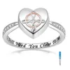Love Heart Cremation Ash Rings Memorial Urn Ring Ashes Keepsake Jewelry Size 6-12 i Still Need You Close to Me345v