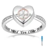 Love Heart Cremation Ash Rings Memorial Urn Ring Ashes Keeping Sieraden Maat 6-12 Ik heb je nog steeds dicht bij ME345V nodig