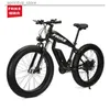 Cyklar 36/48V 5-10A 350W litium Florick 26-tums litium batteri fett däck snö off-road ectric power cykel mountain cykel l48