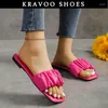 Slippers Kravoo Shoes Femme Fash Fashion Sandales Femmes de grande taille des femmes