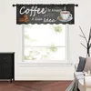 Gordijn boerderij koffiebonen zwart short pure raam tule gordijnen voor keuken slaapkamer woning decor kleine voile gordijnen