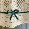 Gardin virkning valance för köksfönsterbehandling shabby macrame nivåer med söt bow bondgård bomullsspets heminredning