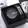 Avanadores de pulso Os homens assistem a pulseira de manuseio de pulseira de gesto de pulseira banda de couro de couro de quartzo de quartzo wristwatch cálculo do relógio D240417