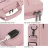 Autres accessoires d'ordinateur Sleeve d'ordinateur portable Domiso Womens avec charge USB pour 14 15,6 17,3 pouces Note de carnet ordinateur Messager Messenger Messenger Messenger Y240418