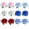 Fleurs décoratives 2x réel tactile Hortensia Flower Bouquet Valentin Day Saint-Valentin Artificiel pour les accessoires de la théâtre à la maison