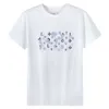 Men's T-Shirts designer Boys short sleeved T-shirt 2024 new trend casual print loose summer base shirt clothes 3PO5