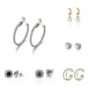 Boucles d'oreilles en or et perles anneau d'oreille Designer Bijoux Womens Ed Fil Femme Femme Mode or argenté Mode polyvalente N9256611