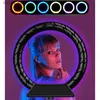 Illuminazione continua 26 cm Luce a LED anello selfie con anello treppiede di staffa Light RGB 26 Colore Light Utilizzato per il trucco video in loco Y240418