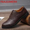 Casual schoenen leer voor mannen kleding krokodil patroon retro Italiaans ontwerpbedrijf oxfords mode