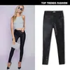 Jeans feminino calça alta cintura alta slim fit