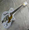 the white falcon jazz electric guitar hollow body electricjazzguitar high quality arched guitare with big tremolo system9726015