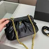 Bulutlu çanta çapraz vücut dokuma çanta tasarımcısı kadın çanta lüks deri marka zinciri omuz çantaları beyaz siyah kadın kavrama 240418