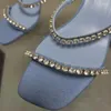 Pantofole Scarpe Zafetou per donne 2024 Piazza Spring a testa aperta con tacchi alti con le dita dei piedi sdoglini con sandali ad aria posteriore a diamante blu