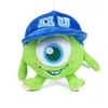 Одинокий монстр плюшевый игрушечный Sullivan Mike Big Eye Eded Doll Doll Doll Dryett