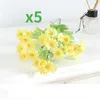 Decorative Flowers 5 Bouquets Of Artificial Flower Wedding Decoration Chamomile Daisy Wild Vase Arrangement Home Decor Chrysanthemum Room