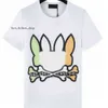 24ss Rabbit Brand Physcho Bunny Mens T-shirts Top Quality Skull Psyco Bunny Pattern Top Cotton Short Sleeve Tshirt Psychological Bunny Polo Shirt Tee Tshirts 438