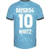 23 24 Bayer04 Leverkusen Soccer Jerseys Wirtz Boniface Hincapie Hofmann Tapsoba Schick Palacios Frimpong Grimaldo 2023 2024ホームアウェイ3番目のメンズフットボールシャツ