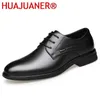 Casual Shoes Oxford Brown Black Dressing For Men Italian Designer Genuine Leather Formal Gents Wedding Footwear Business Flats