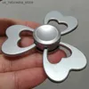 Novelty Games Finger Spinner Office Anxiety Relief Stress Fidget Gyroscope Flower/Spider Metal Hand Spinner Three Spinner Model Toy Q240418