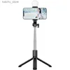 セルフィーモノポッドワイヤレス自撮りスティックBluetooth Mini Tripod Handheld Fill Light IOS AndroidスマートフォンカメラY240418用リモートシャッター