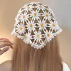 Scarves Delicate Pattern Hollow Turban Girl Hair Scarf Knitted Headband For Women Girls Po Accessory