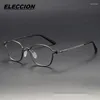 Lunettes de soleil Frames Eleccion Titane de haute qualité Titanium Optical Full Rim Glasses FaSt Myopia Spectacles Retro Bronze Eyewear