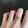 20Style Ring for Woman Luxury Designer Ring Dubbel bokstav Justerbara ringar Bröllop Present Retro Classic Hollow Ring Högkvalitativ designer smycken