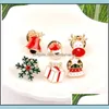 Szpilki broszki 3 style kreatywne kreskówki świąteczne broszki śliczne Święty Mikołaj jingle bells Socks Donuts Candy Enamel Pins Kurtka B OTON9