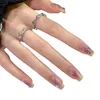 Falska naglar rodnar lila färgstil nagel ofarlig harts manikyr för kvinnor och flickans festaktivitet