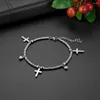 Charm Bracelets BONISKISS Women's Bangle & Cross Pattern Adjustable Jewelry Lady's Stainless Steel Bracelet Pulseras Mujer Gift