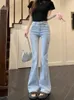 Jeans femminile Ezgaga Donne ad alta vita ricamo bowknot pantaloni in denim estivo pantaloni streetwear slim long pantalone casual casual