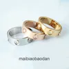 Anéis de jóias de grife de ponta para mulheres Carter com padrão reto duas ou três fileiras de diamante anel de amor cheio de estrelas Rose Gold Original 1: 1 com logotipo real