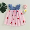 Robes de fille née bébé filles manche robe d'été