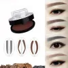 Ampliceurs Natural Arched Powder Powder Stamp Makeup Makeup Brow Stamps Palette de poudre étanche pour les sourcils