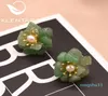 XLENTAG NATURAL JADE EARRINGS FOR WOMEN ACCESSORIES CLOVE EARINGS STUD REAL PEARLS STONE FLOWER BOHO SILVER 925 JEWELS2297936