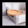 Stume di stoccaggio divano tavolo vassoio tavolo bracciolo clip-on legno TV pratico per caffè telecomando