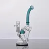 Glass Baker Bongs with Dome Nai Bowl Hookahs Bubbler Recycler Water Pipes Smoking Pipe Oil Dab Rigs 14.4mm Joint Shisha
