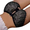 Briefs Women Exotic Sexy Open Crotch Panties Mesh Perspective Underwear Ladies Lace Bow Thong Crotchless Erotic Lingerie