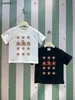 Populaire baby t-shirt kinderen designer kleding meerdere pentagram prints meisjes korte mouw maat 100-160 cm jongens T-stukken zomer kind t-shirt 24april