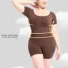 Shapewear de grande taille pour le corps des femmes Façonment de bodys à manches courtes sans couture Sports Yoga Jumps F41828