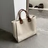 Bolsa de lona minimalista - bolsa elegante da moda para mulheres - 2024 cadeia nova bolsa grande