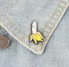 Banana Brosch Pin Fruit Plant Penis Dick Organ Emamel Badge Meme Evil Wicked Adult Funny Cartoon Jewelry Women Friend Whole5354621