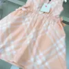 Märke baby kjol orange flickor partydress storlek 110-160 cm barn designer kläder båge dekoration vid midjan prinsessklänning 24 april