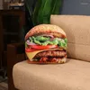 Simulation d'oreiller en peluche burger chigne cadeau