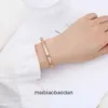 Anneaux de bijoux de créateurs haut de gamme pour bracelet en carter pour femmes Deux rangées de diamant micro incrusté en acier en titane