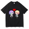 Erkek Tişörtleri Karikatür Ruikasa Kawaii Anime Men/Kadın T-Shirt Komik Manga Kıyafetleri UNISEX Yüksek Kaliteli Pamuk Tees Vintage Grafik Üstler