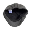IXS6 Berets Mens Hat Warm Tweed achthoekige pet Zwart Blue Beret Herringband Detective Newsboy Hats Retro Women Winter Cap Blm258 D24418